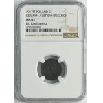 Królestwo Polskie, 5 fenigów 1917 - NGC MS63 - ex. Karolkiewicz