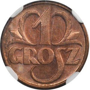 1 grosz 1939 - NGC MS64 RD