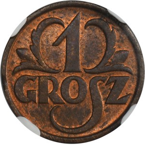 1 grosz 1933 - NGC MS63 RB