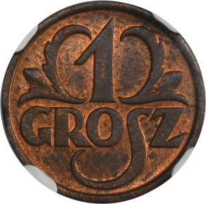 1 grosz 1933 - NGC MS63 RB