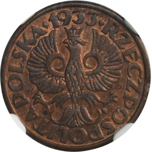 1 grosz 1933 - NGC MS63 RB