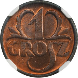 1 grosz 1937 - NGC MS66 RB