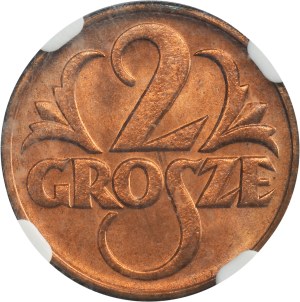 2 grosze 1936 - NGC MS66 RD