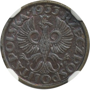 1 grosz 1933 - NGC MS64 BN