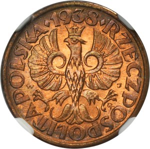 1 penny 1938 - NGC MS65 RB