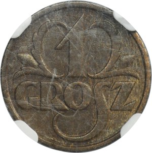 1 grosz 1930 - NGC MS63 BN