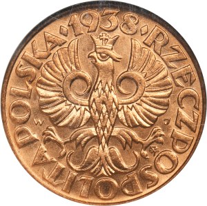 2 grosze 1938 - NGC MS66 RD