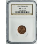 2 grosze 1938 - NGC MS66 RD