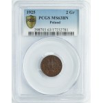 2 grosze 1925 - PCGS MS63 BN