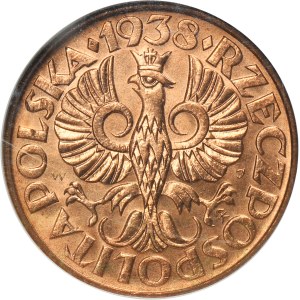 2 grosze 1938 - NGC MS66 RD