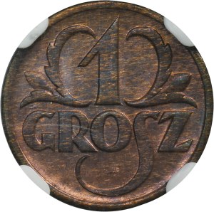 1 grosz 1927 - NGC MS63 RB