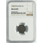 2 grosze 1938 - NGC MS64 BN