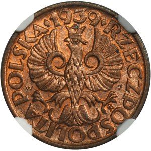 2 grosze 1939 - NGC MS65 RD