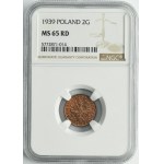 2 grosze 1939 - NGC MS65 RD