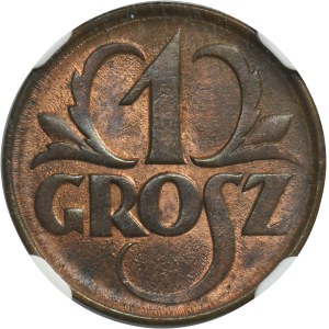 1 grosz 1925 - NGC MS63 BN