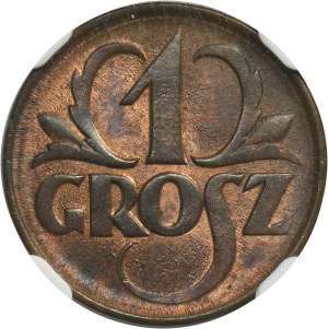1 grosz 1925 - NGC MS63 BN
