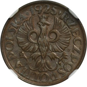 1 grosz 1925 - NGC MS63 BN