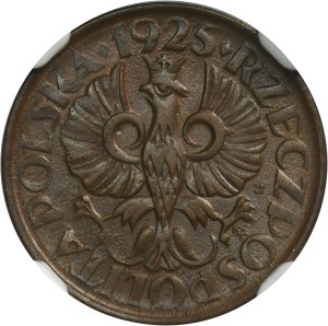 1 grosz 1925 - NGC MS63 BN