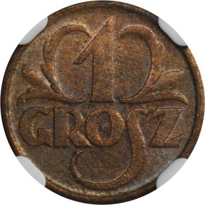 1 grosz 1935 - NGC MS64 BN