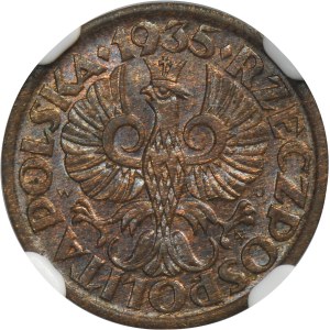 1 grosz 1935 - NGC MS64 BN