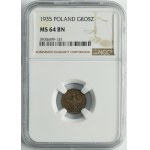 1 grosz 1935 - NGC MS64 BN