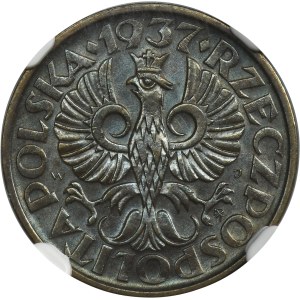 2 grosze 1937 - NGC MS65 BN