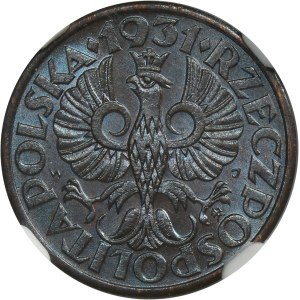 1 grosz 1931 - NGC MS65 BN