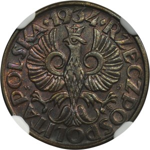 2 pennies 1934 - NGC MS65 BN