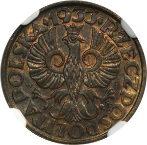 2 pennies 1933 - NGC MS65 BN - RARE