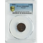 2 grosze 1932 - PCGS MS63 BN