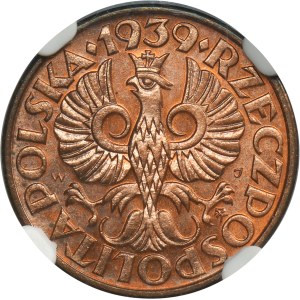 2 grosze 1939 - NGC MS65 RB