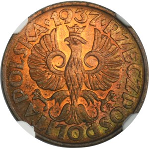 2 grosze 1937 - NGC MS64 RB