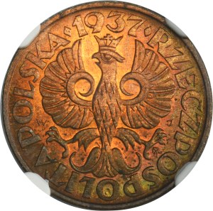 2 grosze 1937 - NGC MS64 RB