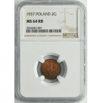 2 grosze 1937 - NGC MS64 RB