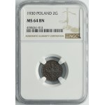 2 grosze 1930 - NGC MS64 BN