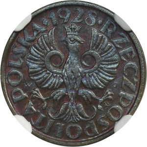 2 pennies 1928 - NGC MS64 BN