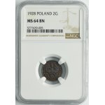 2 grosze 1928 - NGC MS64 BN