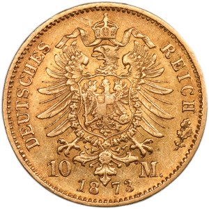 Germany, Grand Duchy of Hesse-Darmstadt, Ludwig III, 10 Mark Darmstadt 1873 H