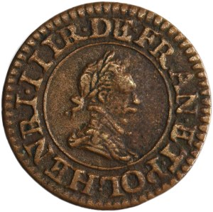 Henry III of France, Denier Tournois Paris 1589 A