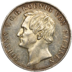 Germany, Kingdom of Saxony, Johann, 2 Thaler Dresden 1855 F
