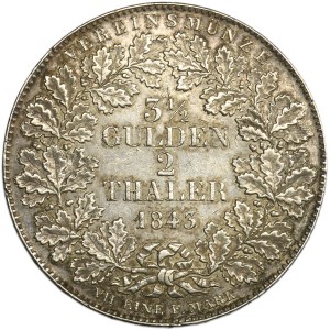 Germany, City of Frankfurt, 2 Thalers = 3 1/2 Gulden 1843