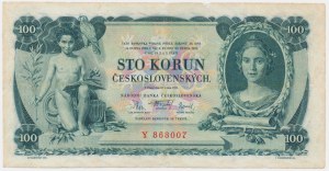 Tchécoslovaquie, 100 couronnes 1931 - Y -