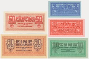 Germany, Wehrmacht, lot 1 Reichspfennig - 1 Reichsmark (1942) (5 pcs.)