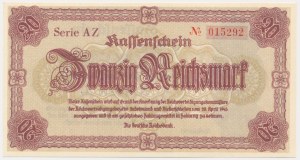 Allemagne, Sudètes, 20 reichsmark 1945