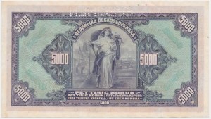 Czechoslovakia, 5.000 Korun 1920 - SPECIMEN -