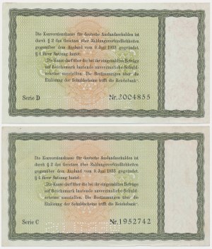 Allemagne, série de 5 reichsmarks 1933-34 - ENTWERTET-WERTLOS (2 pièces).