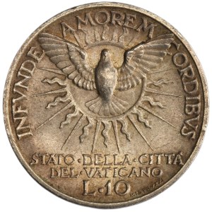 Papal States, Vatican, Sede Vacante, 10 Lire Rome 1939