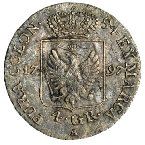 Germany, Kingdom of Prussia, Friedrich Wilhelm II, 4 Groschen (1/6 Thaler) Berlin 1797 A