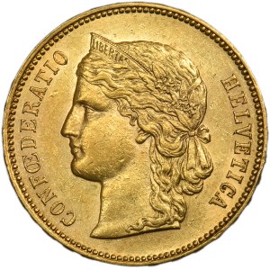 Switzerland, 20 Francs Bern 1896