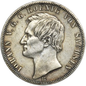 Germany, Saxony, Johann V, Thaler (Siegestaler) Dresden 1871 B